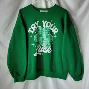 Wound Up Green Try Your Luck Sweatshirt